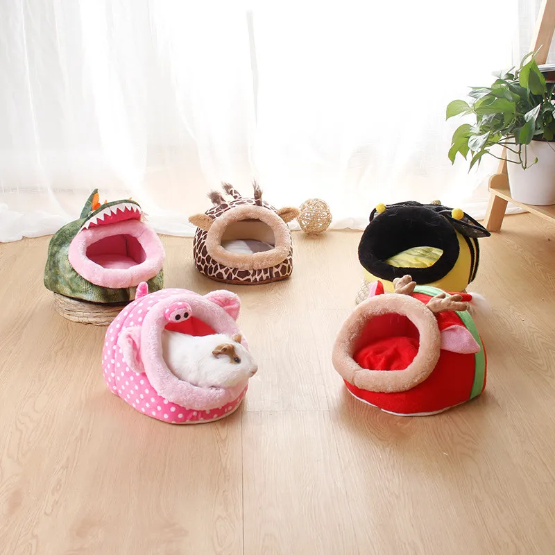 Best Price Bed Pet-House Hamster Hedgehog-Squirrel Guinea-Pig Small Nest Kawaii Warm Soft Cartoon-Shape wxQKM5gjwz9