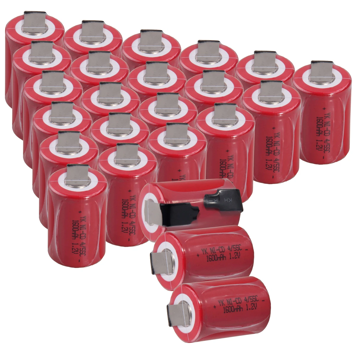 24 шт 4/5SC батареи 1,2 V батареи для электроинструментов 1600mah nicd 3,3 cm* 2,2 cm цвет случайный