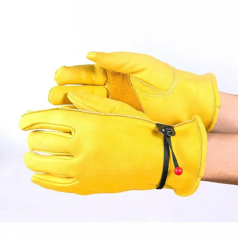 Новые Премиум кожаные рабочие перчатки для переноски Wells Lamont Спортивные Кожаные Рабочие варежки желтые
