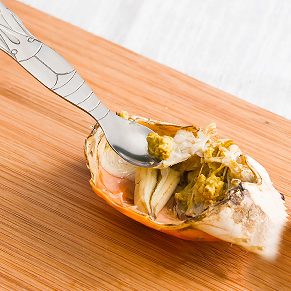 Кухонная ложка, набор серебряных инструментов для морепродуктов, плоскогубцы для омаров, моллюски, домашний практичный набор с коробкой, зажим для крекеров из нержавеющей стали
