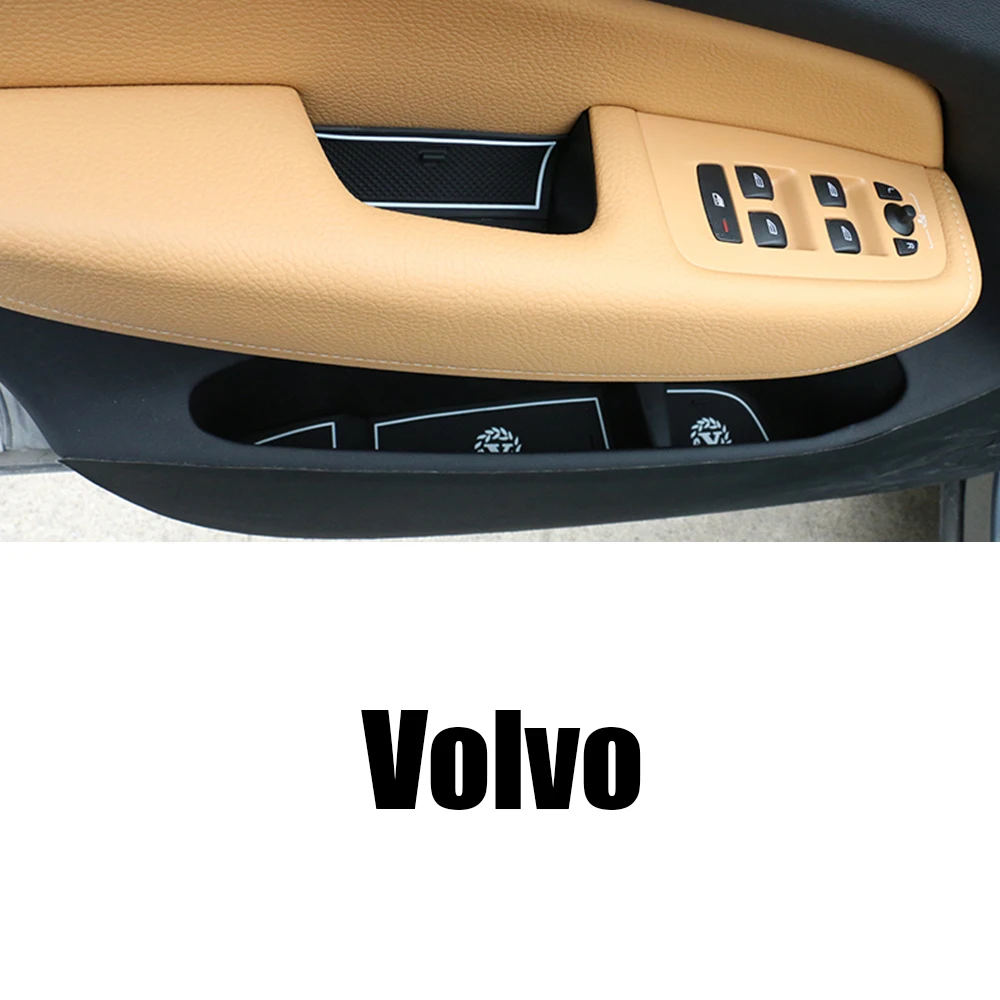 Для Volvo XC60 автомобильный паз ворота Слот подлокотник для хранения резиновый нескользящий подстаканник автомобильный Стайлинг Аксессуары для интерьера