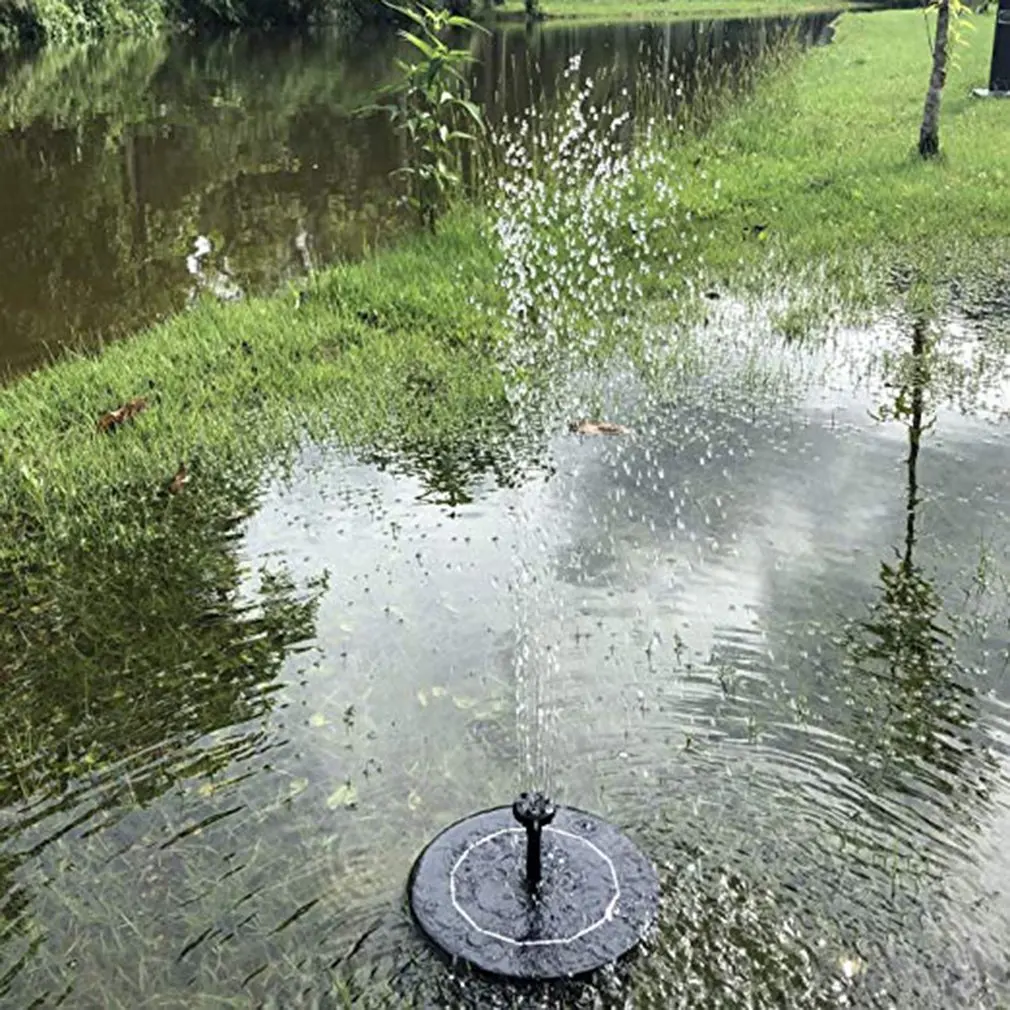 Подвесной открытый бассейн Водный пейзаж вода плавающий фонтан Солнечный водяной насос модный интересный фонтан