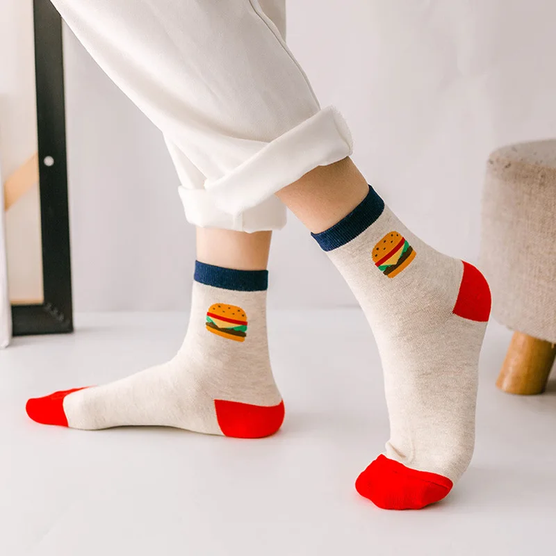 Jeseca хлопковые мягкие зимние носки для женщин Harajuku винтажные уличные рождественские носки милые носки для девочек с мультяшным принтом в японском стиле