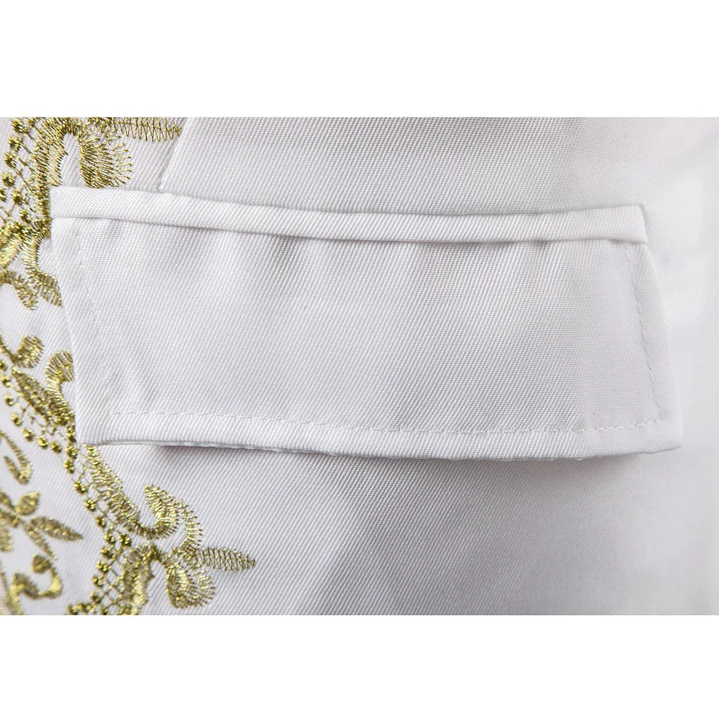 Oeak Африканский стиль Роскошный Блейзер Стильный золотой Вышивка Роскошный костюм куртка мужская подставка тонкий винтажный костюм пальто Свадебная вечеринка