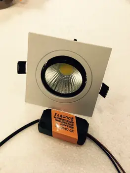 

10pcs/lot 5w Limited Square Bright Recessed Led Dimmable Downlight Cob Spot Light Decoration Ceiling Lamp Ac 110v 220v