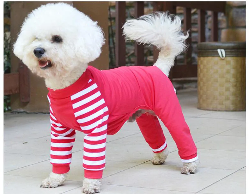 Soft Cotton Pets Dog Costume Pajamas Winter Warmer Pets Doggy Puppy Cat Clothes Pet Jumpsuits Romper Pyjamas Clothing XS-XL 20A