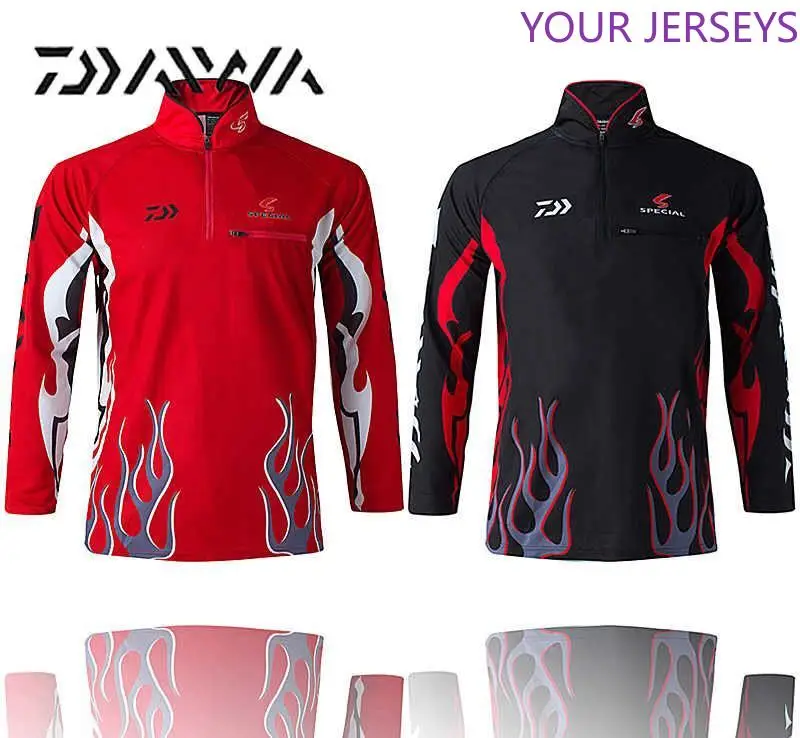 

2020 Clothing Men Fishing Shirt Camping Quick-Dry Breathable Long Sleeve Tops Outdoor Sun Protection Fire Fishing Jacket DAIWA