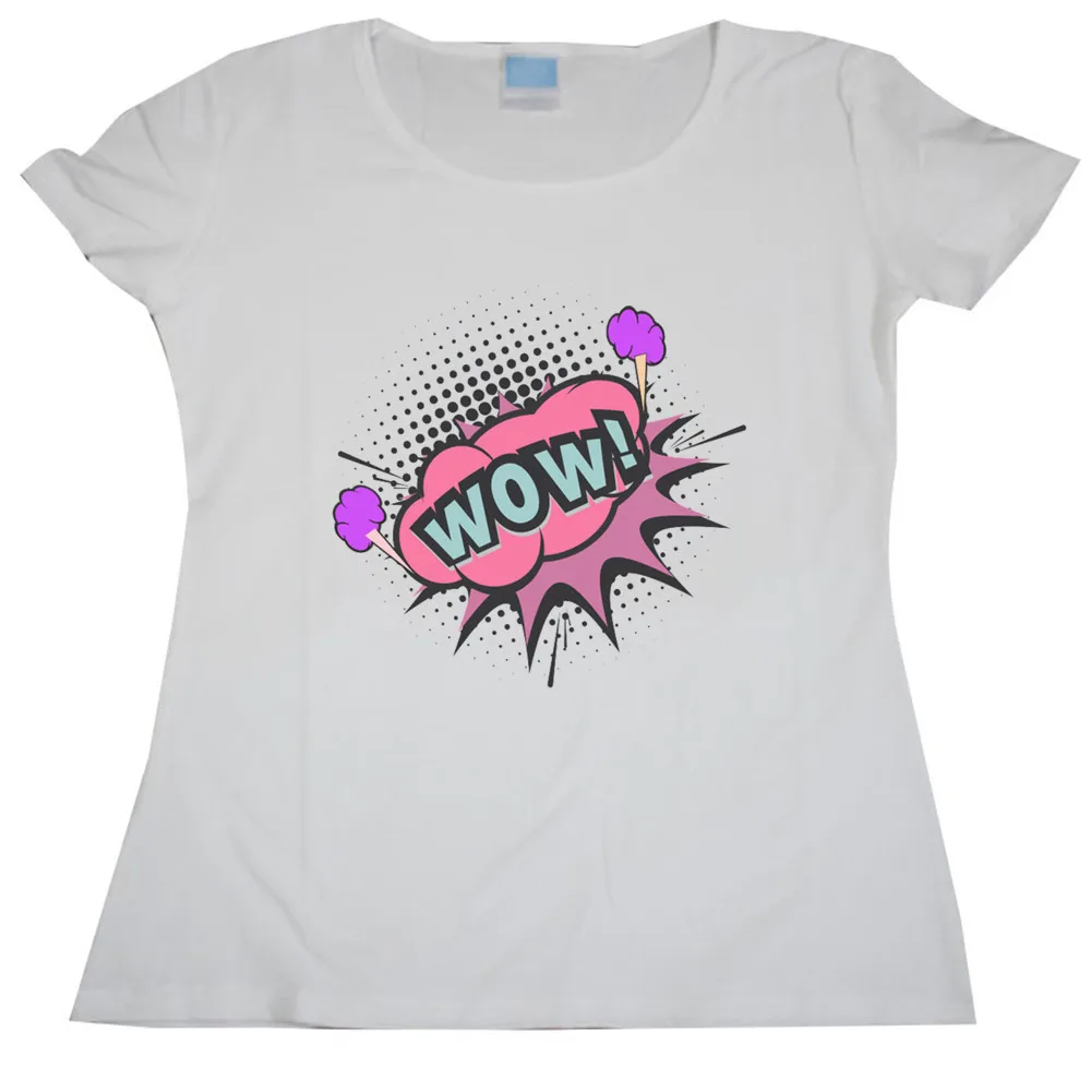 

Graphic T-shirt fashion women cheering on the surprised prints on the Korean version of the retro 90s O collar