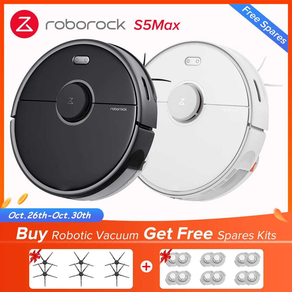 Roborock S5 max Vacuum Cleaner Wet Dry Robot Mopping Sweeping Dust Sterilize Smart Planned Wash Mop upgrade for S50 S55|Vacuum Cleaners| - AliExpress