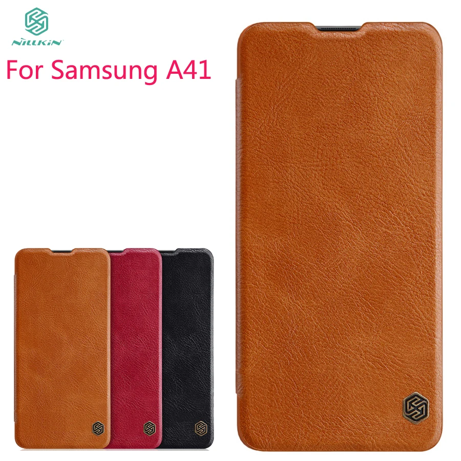 

For Samsung Galaxy A41 Case NILLKIN Wallet Leather Flip Case For Samsung Galaxy A41 Cover High Quality Leather Case