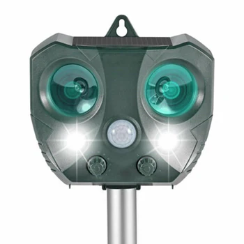 

Solar Ultrasonic Pest Animal Repeller Bird Possum Repellent Motion PIR Sensor Solar Repeller For Yards, Gardens, Farms New