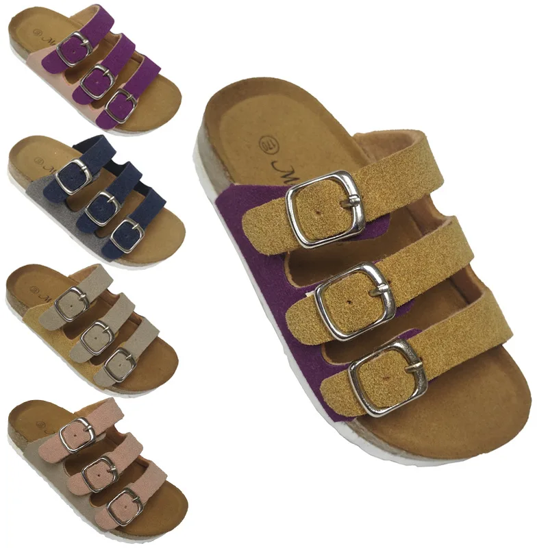 

Cork Sole CHILDREN'S Slippers 2019 Summer Mixed Colors Medium-small CHILDREN'S Shoes Men And Women Baby Anti-slip Buckle Breatha