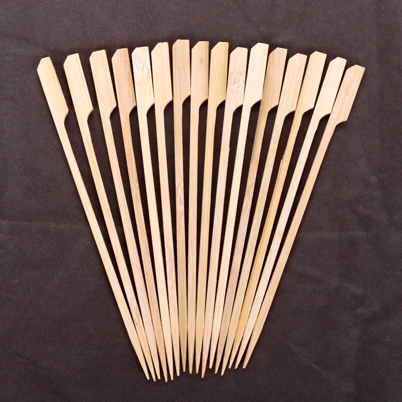 500pcs Bamboo Appetizer Skewers Disposable Wood BBQ Sticks Barbecue Tool Natural Wooden Toothpicks BBQ Accessories 25CM*3MM