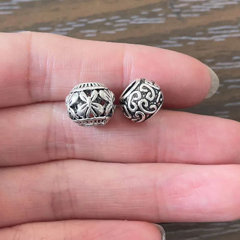 

10 шт. Европейские Бусины из цинкового сплава, 4,5 мм, бусины с большим отверстием в форме бабочки, подходят для европейских женских браслетов, изготовление ювелирных изделий своими руками Pulsera