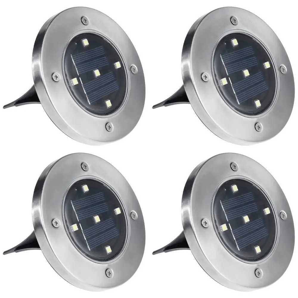 

4 шт. 5050SMD 5 светодиодных солнечных наземных светильников s IP65 Водонепроницаемый Солнечный садовый светильник, садовый дорожный уличный светильник