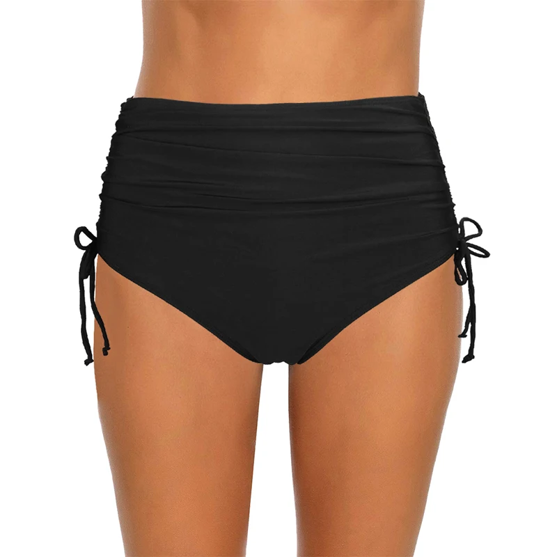 Vertvie Summer Women Bikini Bottoms Full Coverage Swim Briefs Sexy Bandage Bathing Suit Hollow Out Swimming Trunks Beach