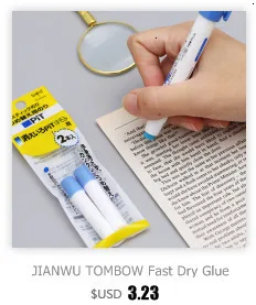 JIANWU Wholesale Fast Dry Glue Stick Color Jelly Solid Glue Pen Shape Spare Stick Refill Creative DIY Study and Office Supplies