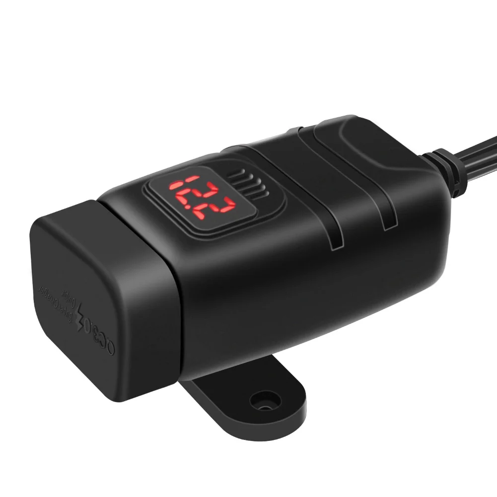 Стильный мотоцикл QC3.0 Быстрая зарядка двойной USB зарядное устройство адаптер питания с вольтметром новая горячая распродажа