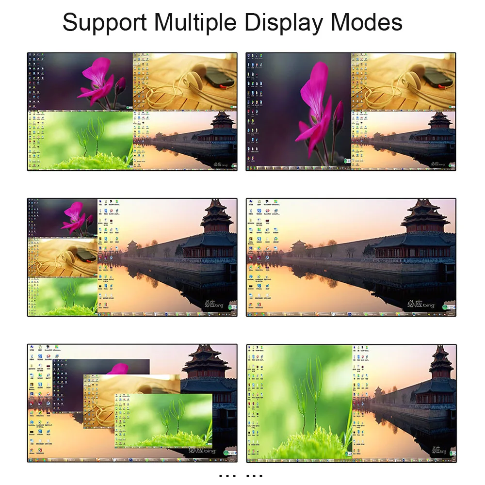 LINK-MI 4x1 멀티 뷰어 HDMI/USB/VGA/CVBS BNC 쿼드 스크린 멀티 플렉서 신디사이저 HD 디스플레이 프로젝터 DLP PIP 멀티 뷰어