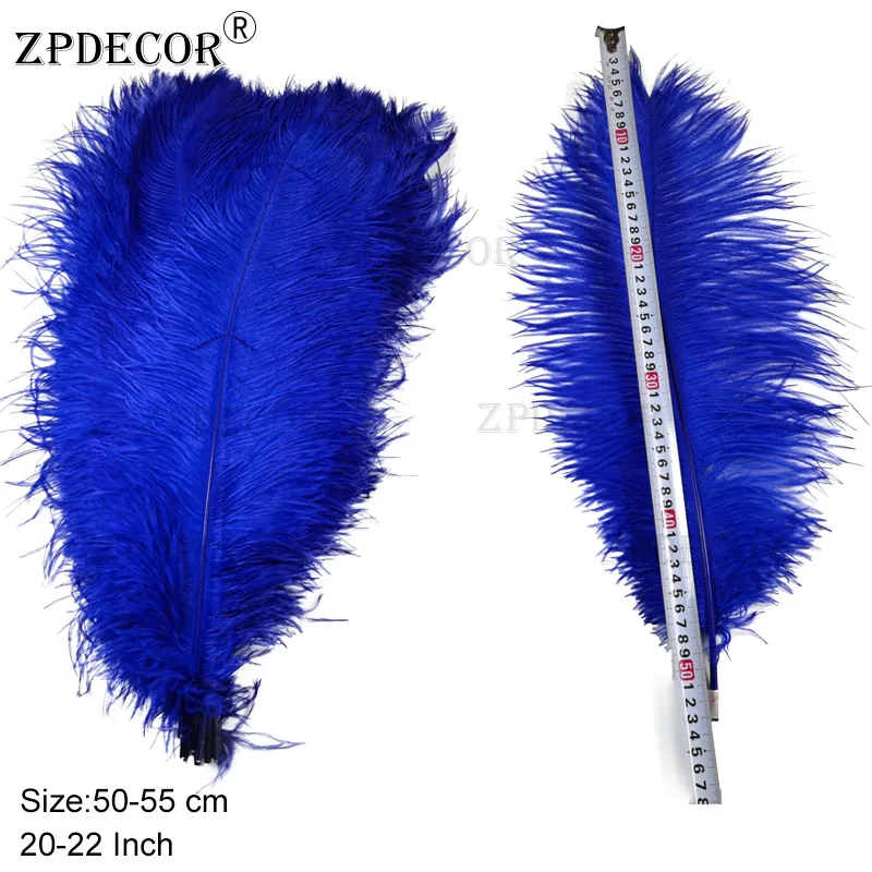 ZPDECOR перо 20 22 дюйма 50 55 см первоклассное страусиное для вечерние и аксессуаров