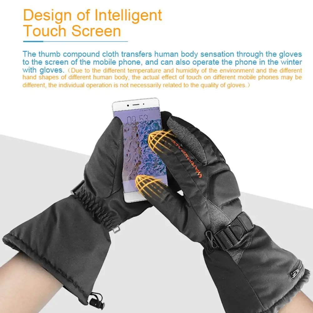Зимние перчатки с подогревом на батарейках, перчатки с подогревом, перчатки с контролем температуры для занятий спортом на открытом воздухе