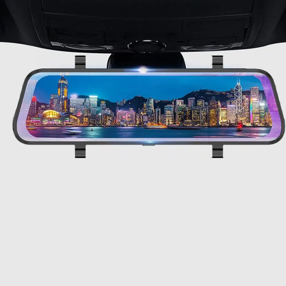 

Car Camera Car Video Recorder HD Media Rearview Mirror Driving Recorder 10" 1080p Front Back Double Recording