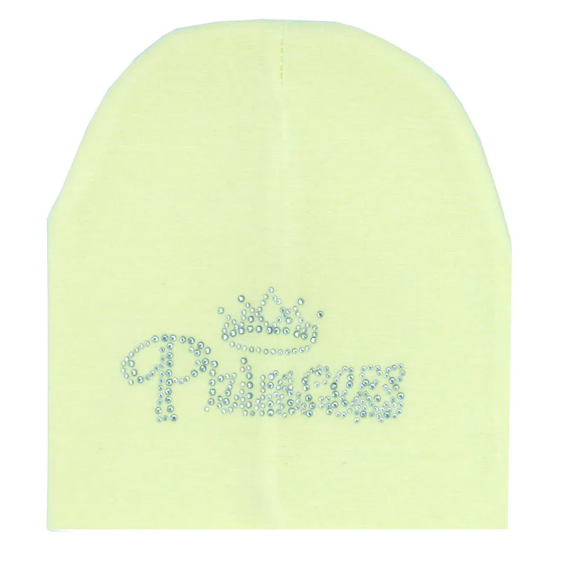 Baby boy and girl hat Autumn winter princess prince diamond Baby girl Hat Boy Cap Kids cotton Beanie bonnet cap Skullies Beanies