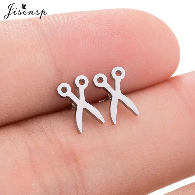 Mini Stainless Steel Earings Fashion Jewelry Small Animal Ear Studs Punk Cross Star Dragon Ballet Stud Earrings Pendientes Gifts GED079
