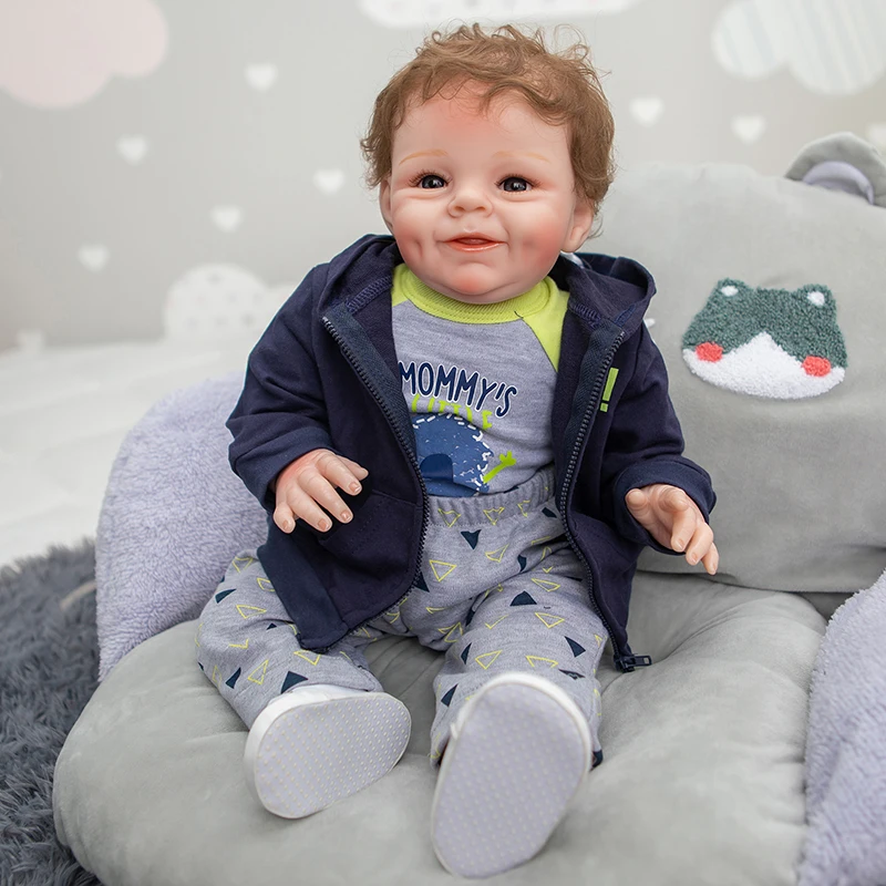Кукла реборн милое лицо Shaya в мальчике 3 месяца реальный размер ребенка мягкое на