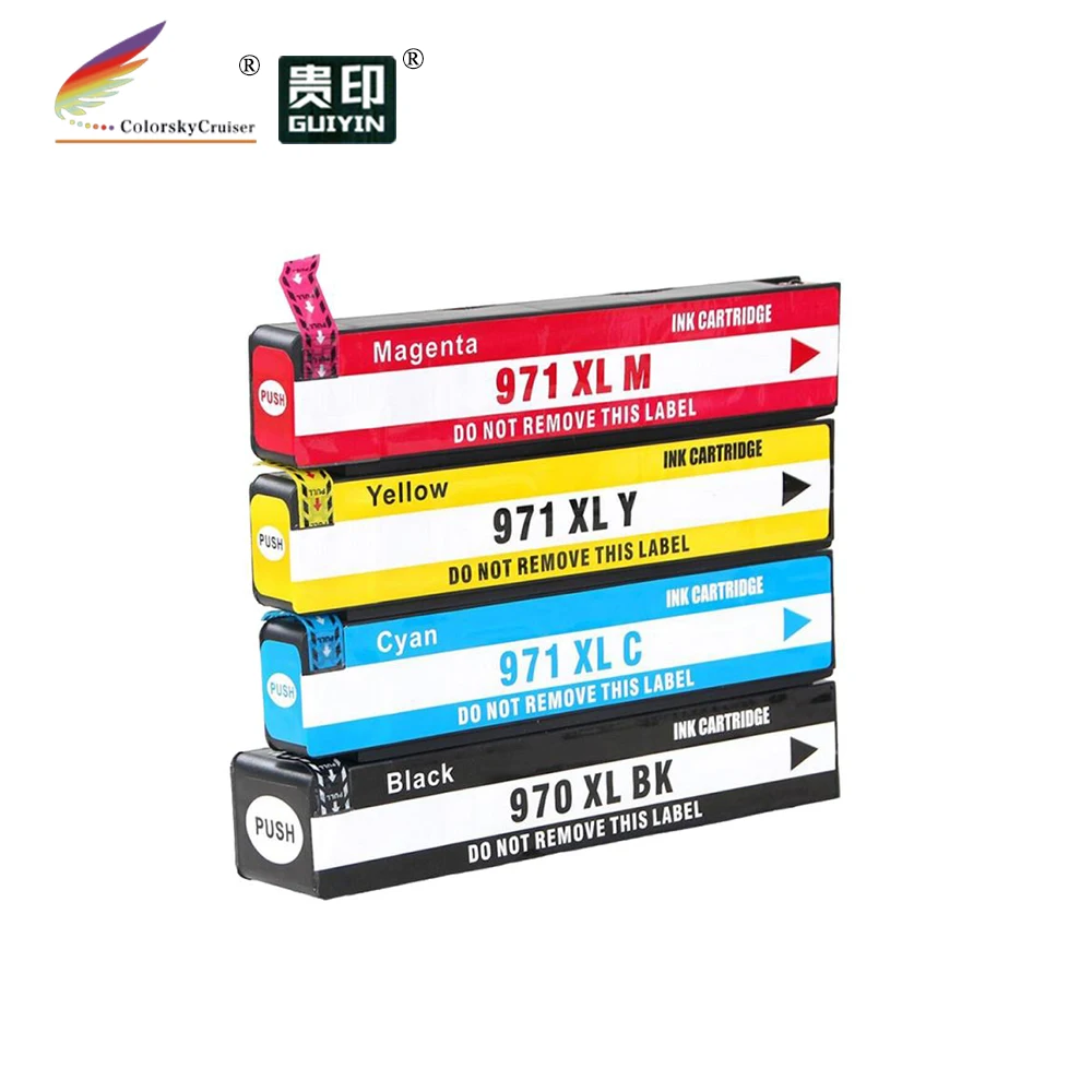 

970XL 971XL 970 XL Inkjet Cartridge Compatible New Ink Cartridge for HP Officejet Pro X451dn X551dw X476dn X576dw BKCMY (4 Pack)