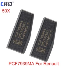 CHKJ 50 шт./лот авто ключ карбоновые удилища транспондер чип PCF7939MA(TP39) для renault dacia duster Logan Sandero