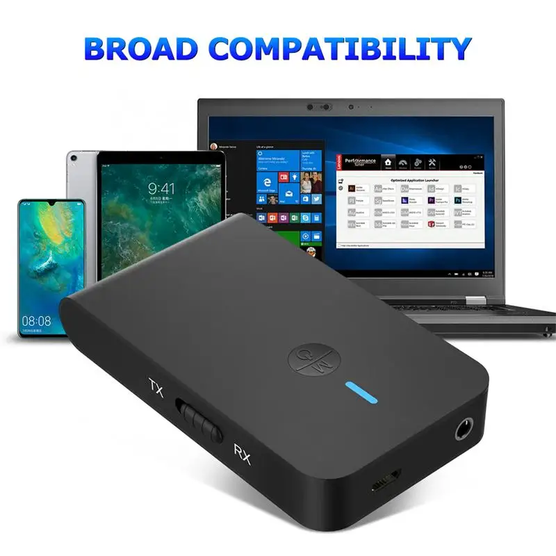 2 in 1 High Speed Wireless Bluetooth 5 0 Transmitter Receiver APTX Audio Adapter 3 5MM Aux Jack For Car TV Computer Headphone