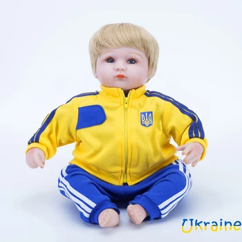 

EUFA EURO 2020 EFC 18 inch football doll bebe reborn babies toddler baby silicon boneca sports reborn soccer Ukraine