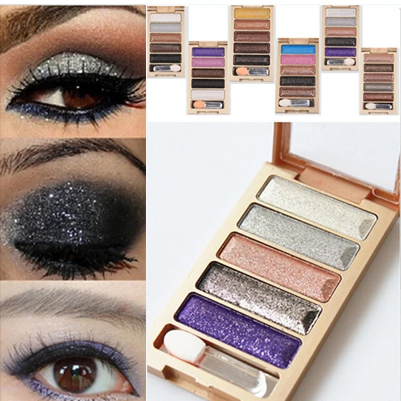 

Glitter Eyeshadow Palette Waterproof Smoky Nude Make Up Kit Shimmer Eye Shadow Pallete Cosmetic Pigment Makeup Eyes Shades Set