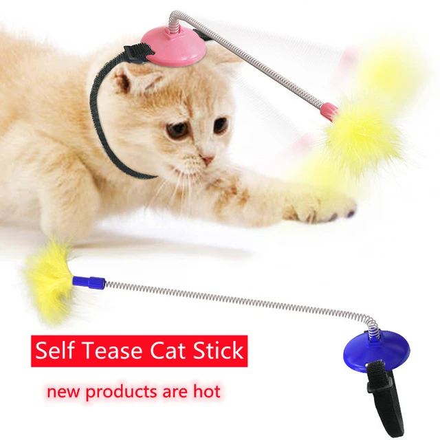 Cat Self-excited Collar Neck Toy Spring Feet With Tap Tease Cat