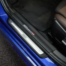 Автомобильный Стайлинг межкомнатные пороги Накладка защита частей автомобиля пластина кожа Добро пожаловать педаль покрытие стикер для отделки для BMW 3 серии G28