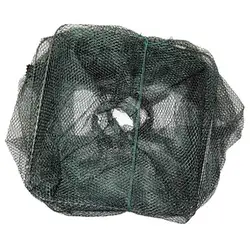 Foldable Fish Crawdad Minnow Fishing Bait Trap Cast Dip Net Cage Shrimp Basket