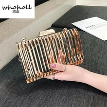 Женская вечерняя сумка на плечо с металлическими отверстиями, сумки через плечо, Дизайнерские клатчи, модные летние сумки