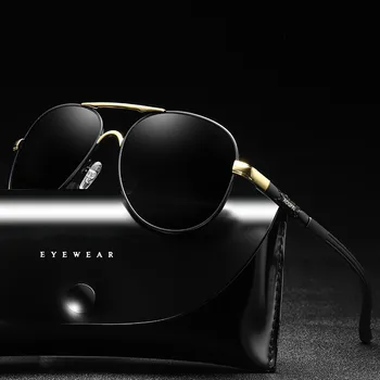 

Polit Men's Sunglasses Men Polarized Coating Mirror Glasses oculos Male Eyewear Accessories For Men and women with Case M242