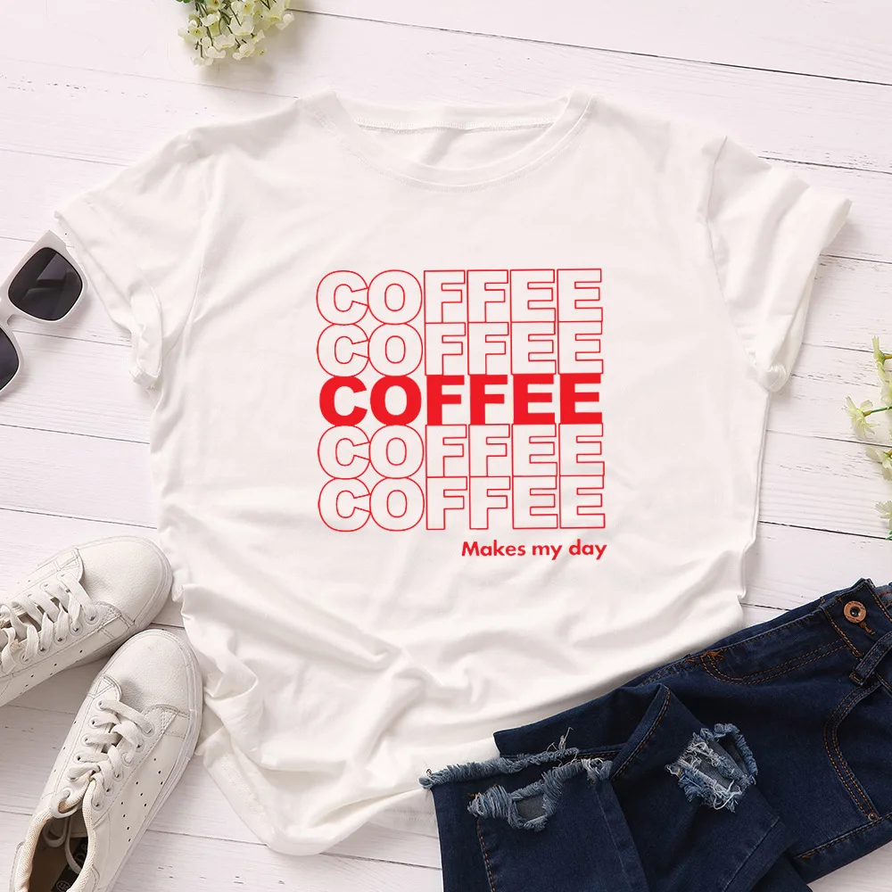 JFUNCY 100% Cotton Summer T Shirt Women O-neck Short Sleeve Woman Tees Tops Oversize S-5XL Casual Female T-shirts