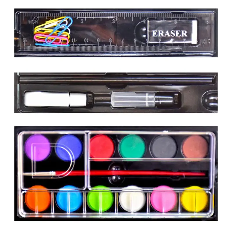 150 шт инструменты для рисования большая коробка кисть акварельный карандаш акварельный детский Канцелярский набор деревянная коробка