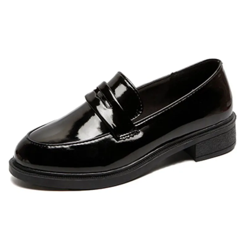 WYFAMDER British Brogue Shoes Spring Autumn Fashion Cut Out Flat Lady Loafers Women Flats Slip on Casual Black Shoes WF41