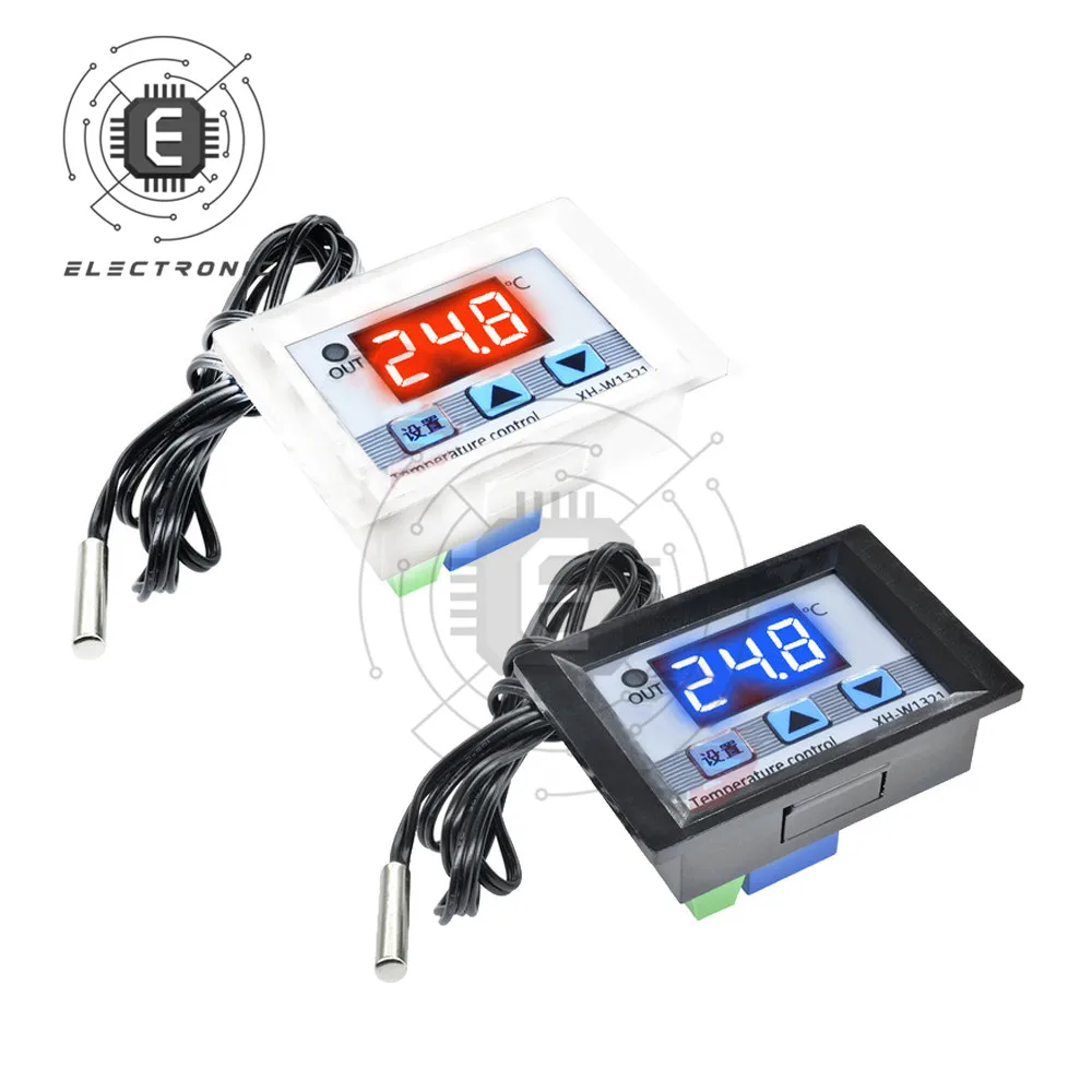W1321 12V LED Digital Thermostat Fridge Temperature Controller Regulator Thermometer Incubator Heater Control Heating Cooling |