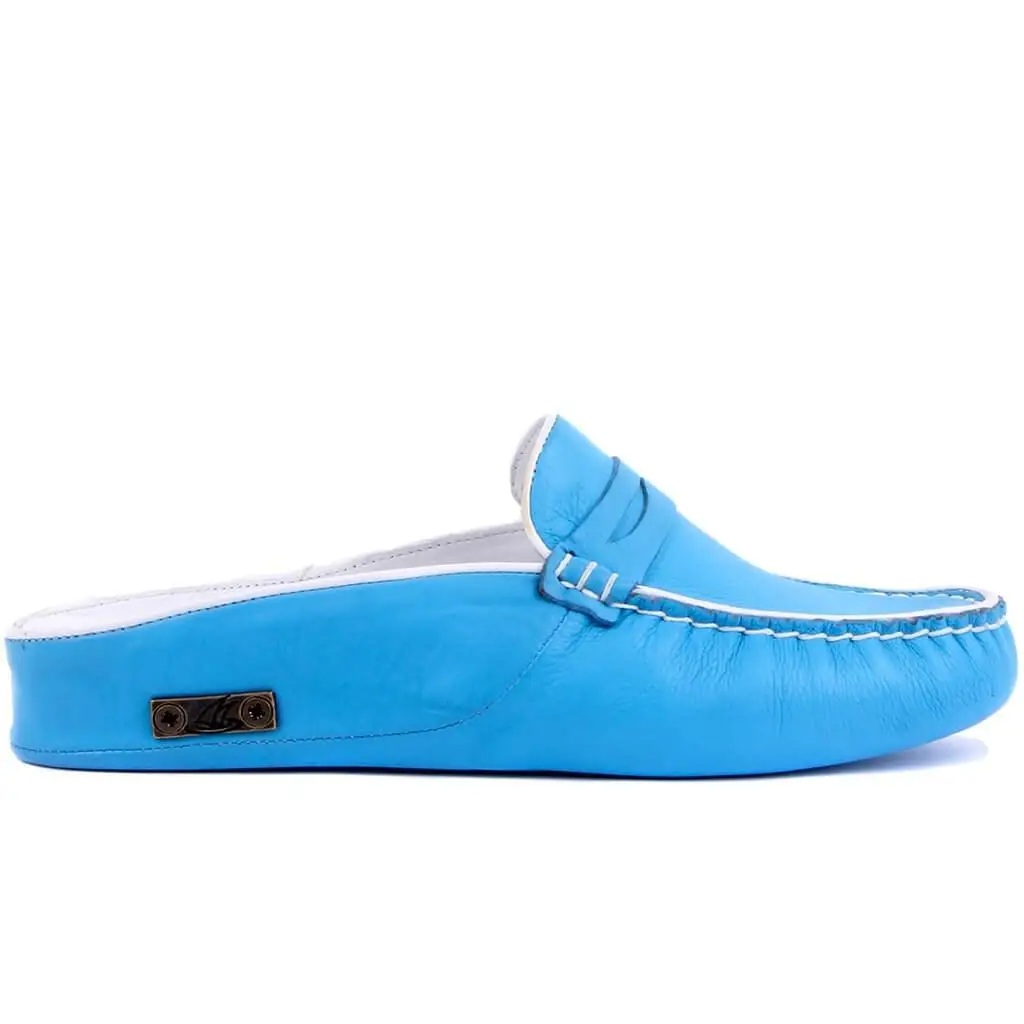 

Sail-Lakers Turquoise Leather Women Home Slipper