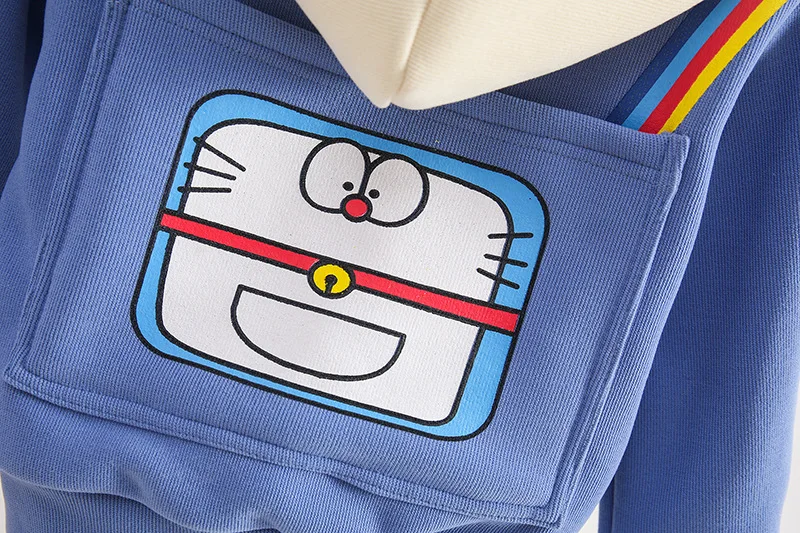 Детская одежда, осенне-зимнее плюшевое пальто на молнии с мультипликационным принтом, детская повседневная куртка с капюшоном