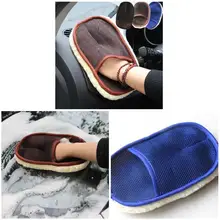 Для автомойки, очистки перчатки Автомобиль Мотоцикл искусственная шерсть мягкая шайба щетка для ухода за автомобилем инструмент для очистки OE88