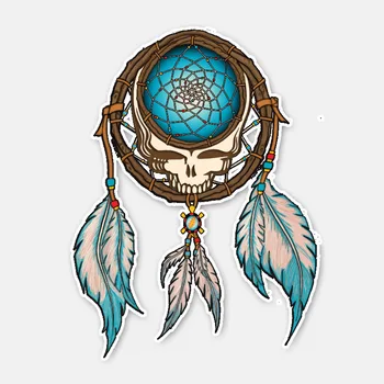 

11.3CM*8.9CM Personality Skeleton Catcher Body Motorcycle Helmet Decal Car Sticker 6-2984