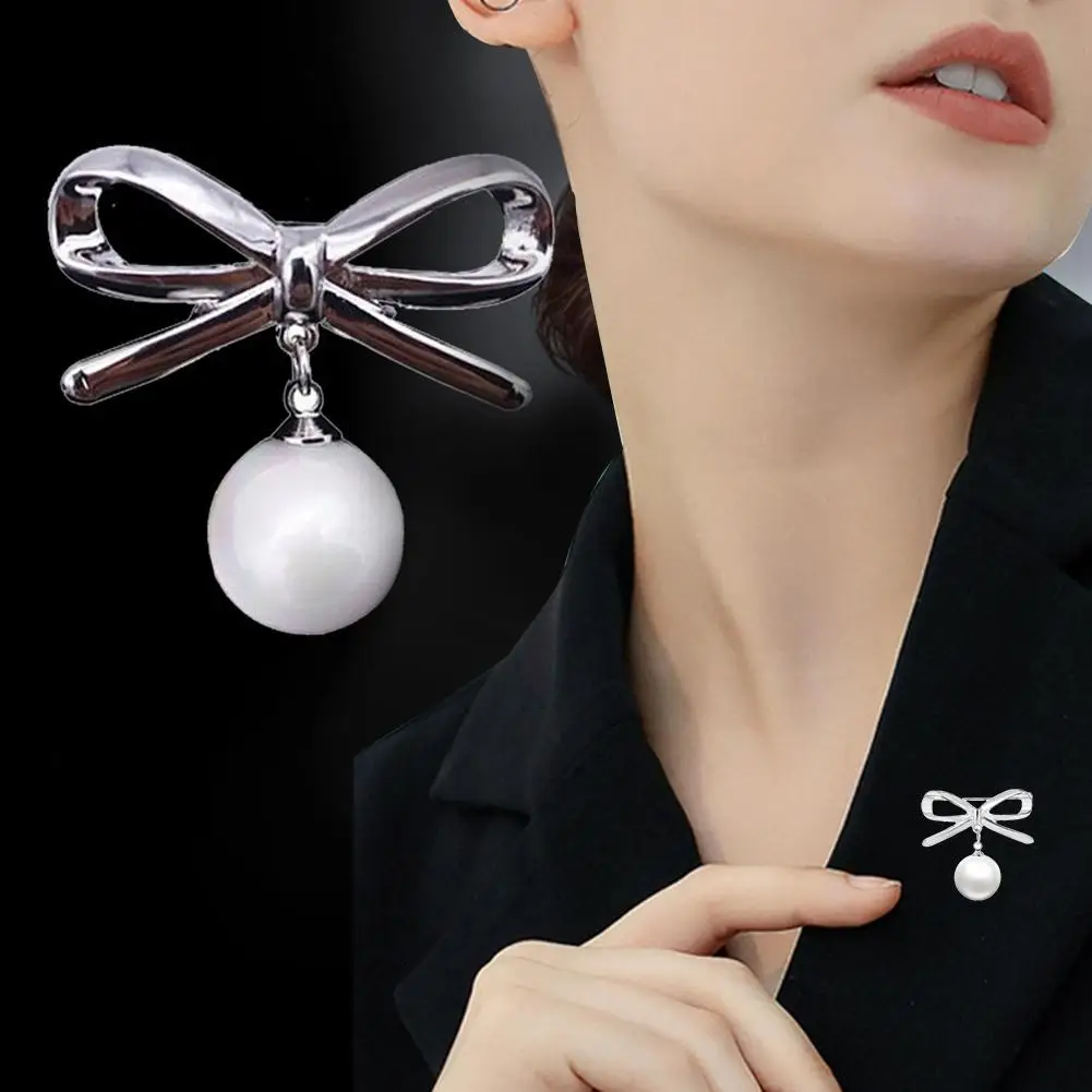 2Pcs Women Lady Fashion Bowknot Big Faux Pearl Alloy Brooch Pins Jewelry Gift | Украшения и аксессуары