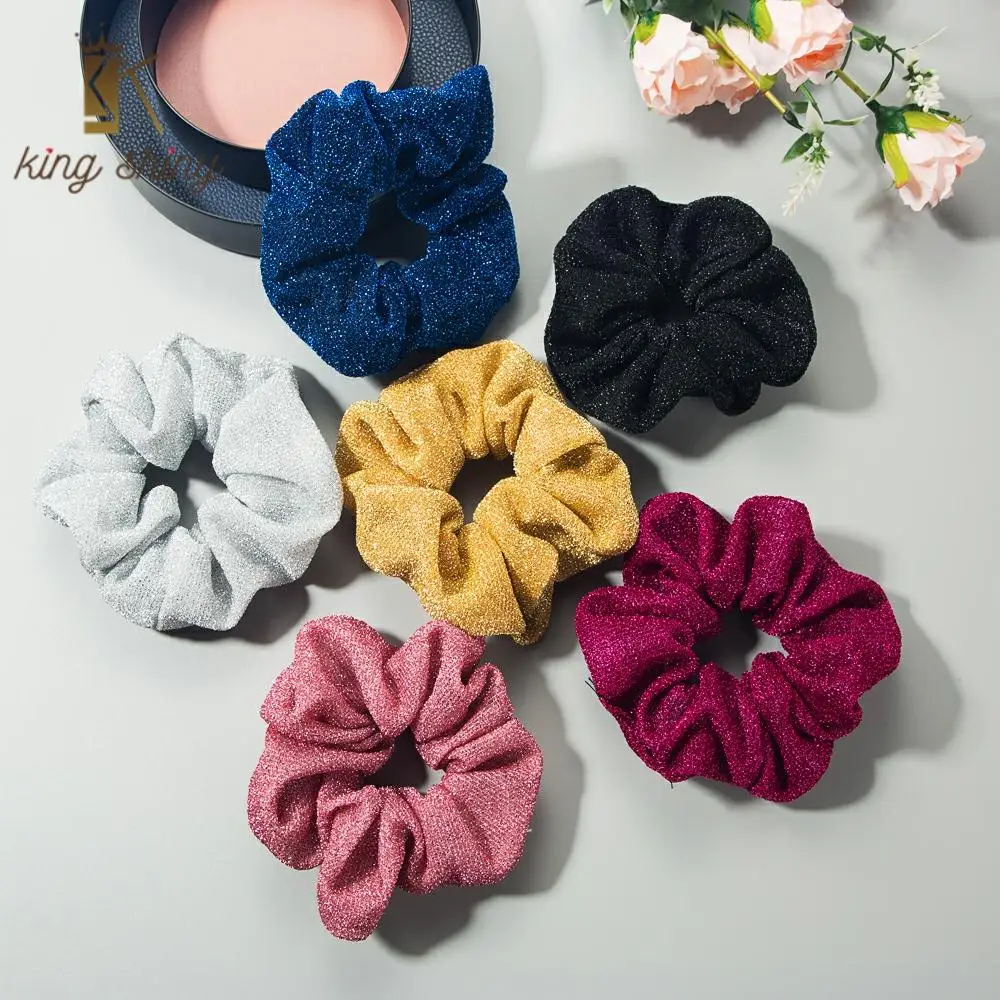 Резинка для волос с леопардовым принтом женская тканевая эластичная лента