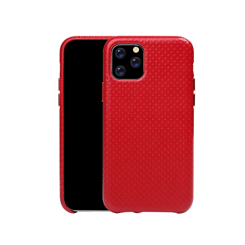 Оригинальные роскошные чехлы из натуральной кожи для Apple iphone 11 Pro Max, модные деловые чехлы для iphone 11/Pro/Max - Цвет: Красный